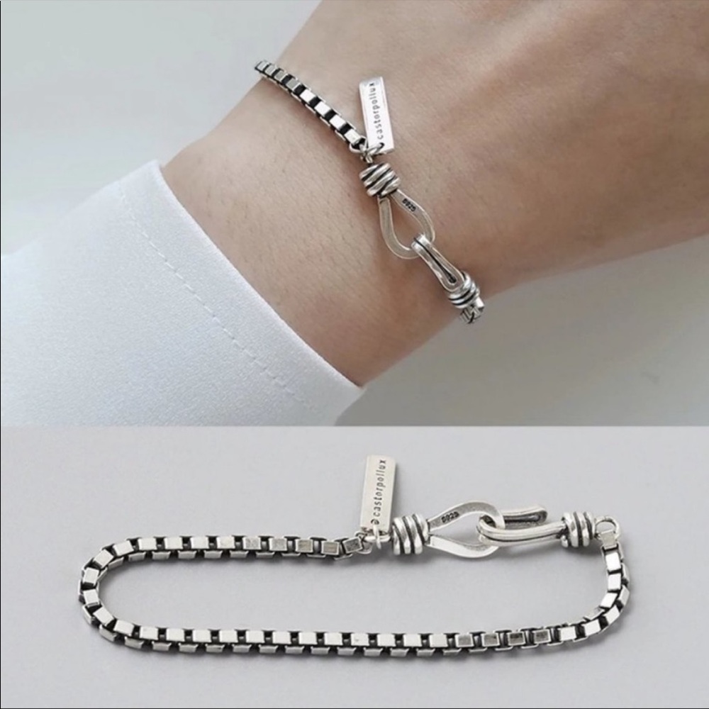 NEW CHAIN 925 STERLING SILVER BRACELET, NICE BRACELET, CUTE BRACELET - Picture 2 of 7